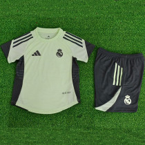 25/26 RMA  Light Green  Player Version Kids  Soccer Jersey