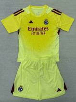 25/26 RMA Goalkeeper Yellow Kids Soccer Jersey