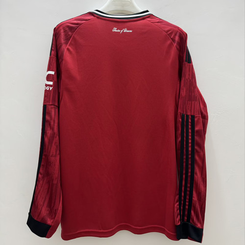 25/26 Man Utd Home  Long Sleeve  Soccer Jersey