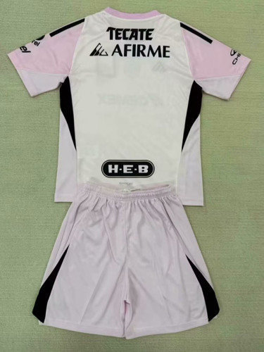 25/26 Tigres UANL Goalkeeper Pink Kids Soccer Jersey