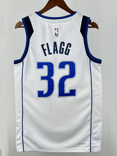 Dallas Mavericks FL AGG  #32 White  Top Quality Hot Pressing NBA Jersey