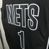 22/23 Nets NETS#1 Black Flying Man Edition Top Quality Hot Pressing NBA Jersey
