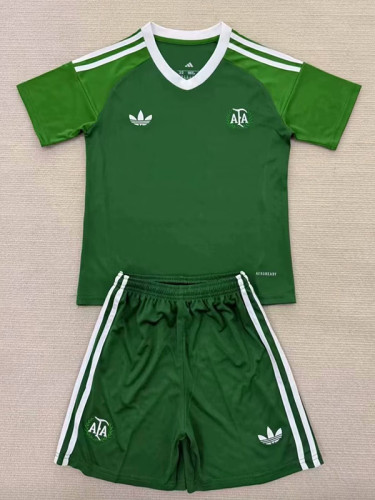 25/26 Argentina Goalkeeper Green Kids Soccer Jersey