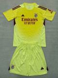 25/26  Benfica  Goalkeeper Yellow  Kids Soccer Jersey