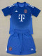 25/26  Bayern Blue Goalkeeper  Kids Soccer Jersey
