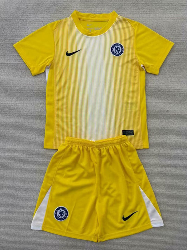 25/26 CHE Goalkeeper Yellow Kids Soccer Jersey