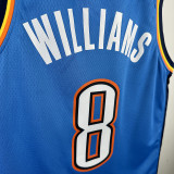 22/23 OKC Thunder WILLIAMS # 8 Blue Top Quality Hot Pressing NBA Jersey