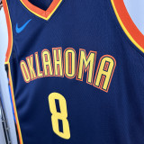 22/23 OKC Thunder WILLIAMS # 8 Royal Blue Flying Edition Top Quality Hot Pressing NBA Jersey