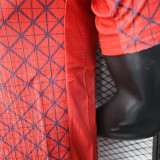25/26 PSG Red Grid pattern  Player Version Training Shirts(With stars#前后带星）
