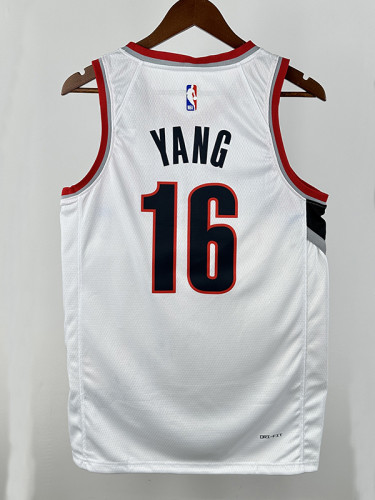 22/23 Trail Blazers  YANG #26 White  Top Quality Hot Pressing NBA Jersey