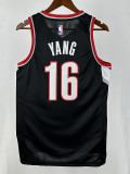 22/23 Trail Blazers  YANG #26 Black Top Quality Hot Pressing NBA Jersey