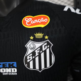 25/26  Santos FC Special Edition Black Player Version Soccer Jersey（胸前blaze广告）
