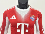 25/26 Bayern Home  Player Version  Long Sleeve Soccer Jersey