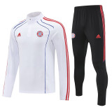 25/26 Bayern White  Half Pull Tracksuit  (半拉链)