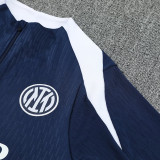 25/26  INT Royal Blue  Player Version Half Pull Tracksuit  (半拉链)