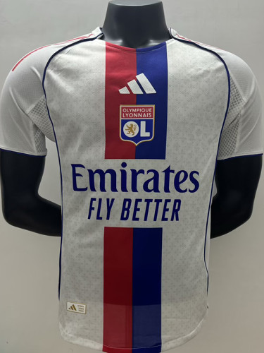 25/26  Lyon Home Player Version  Soccer Jersey