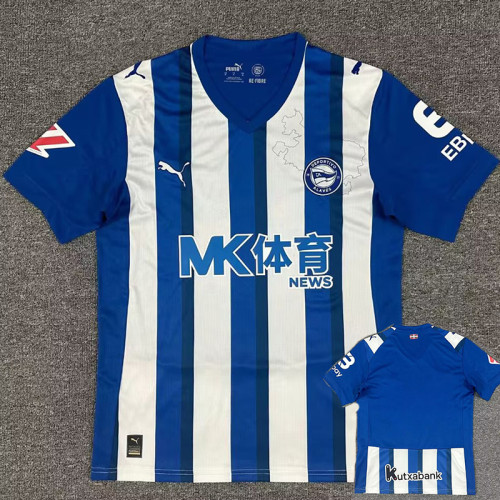 25/26  Deportivo Alavés  Home Fans Soccer Jersey