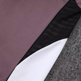 25/26 Man Utd Grey Purple  Half Pull Tracksuit #B2550 (半拉链)