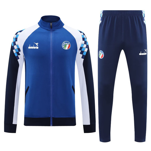 25/26 Italy Royal Blue Retro  Player Version  Jacket Tracksuit #F15