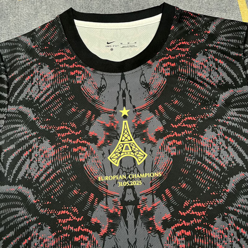 25/26 PSG Champion Edition Black   Fans Soccer Jersey