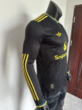 25/26 Man Utd Third  Player Version  Long Sleeve Soccer Jersey