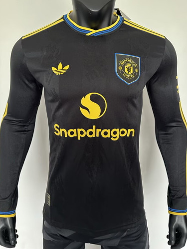 25/26 Man Utd Third  Player Version  Long Sleeve Soccer Jersey