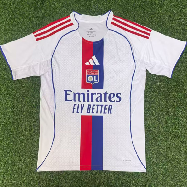 25/26 Lyon Home Fans Soccer Jersey