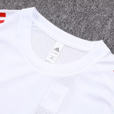 25/26  Bayern White  Training Short Suit#D2594(两边红）