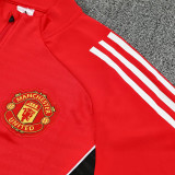 Copy 25/26 Man Utd Red  Half Pull Tracksuit胸前广告  (半拉链)