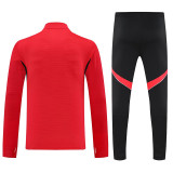 Copy 25/26 Man Utd Red  Half Pull Tracksuit胸前广告  (半拉链)