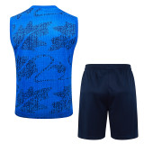 25/26 France Blue Tank top and shorts suit#D25136