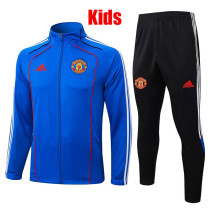 25/26 Man Utd Blue Kids Jacket Tracksuit#E25103