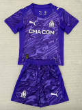 25/26 Marseille Goalkeeper Purple  Kids Soccer Jersey