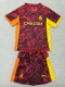25/26 Marseille Goalkeeper Maroon  Kids Soccer Jersey