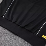 25/26 RMA Black Retro  Kids Jacket Tracksuit#E2556(童装、黄袖边）