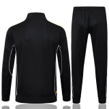 25/26 RMA Black Retro  Kids Jacket Tracksuit#E2556(童装、黄袖边）
