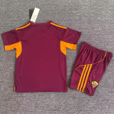 25/26 Roma Home  Kids Soccer Jersey
