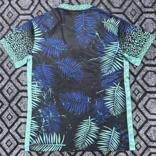 25/26 Brazil Leopard Pattern Blue Fans Soccer Jersey