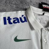 25/26  Brazil White Retro Edition Polo Jersey