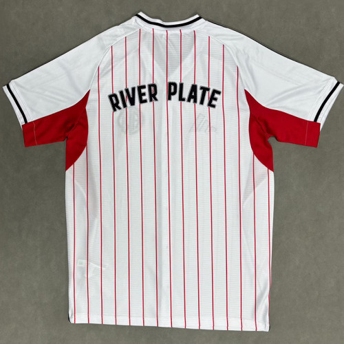 25/26 River Plate White Casusl Edition  Baseball jersey