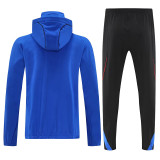 25/26 Man Utd Blue Hooded Jacket Tracksuit