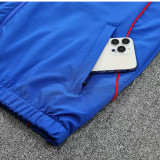 25/26 Man Utd Blue Hooded Jacket Tracksuit