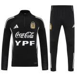 25/26 Argentina Black Half Pull Tracksuit胸前广告  (半拉链)