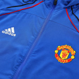 25/26 Man Utd Blue Hooded Jacket Tracksuit