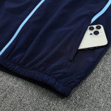 25/26  Man City Royal Blue Hooded Jacket Tracksuit