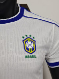 25/26 Brazil Special Edition White Player Version Soccer Jersey（带五星）