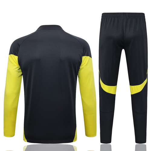 25/26  RMA Grey &Yellow Half Pull Tracksuit #B2563(半拉链)