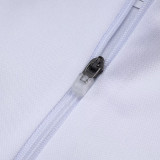 25/26 JUV White Kids Half Pull Tracksuit #E25117 (童装、半拉链)