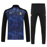 25/26 Marseille Black& Black Half Pull Tracksuit  (半拉链)