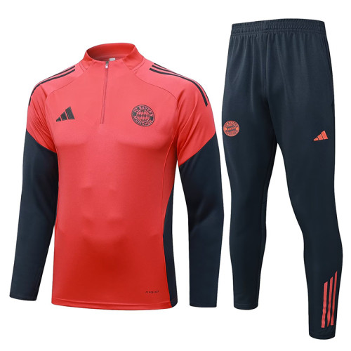 25/26 Bayern Orange Half Pull Tracksuit #B2564 (半拉链)